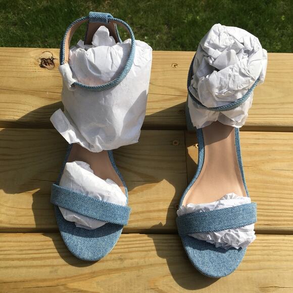 Call It Spring Stangarone Block Heel Sandal Blue 9 - Picture 5 of 16